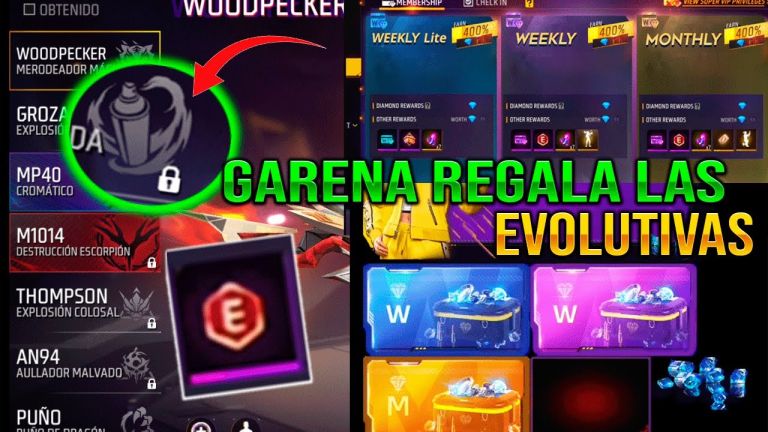 Reclama recompensas evolutivas: guía para desbloquear y maxear tus armas en Free Fire